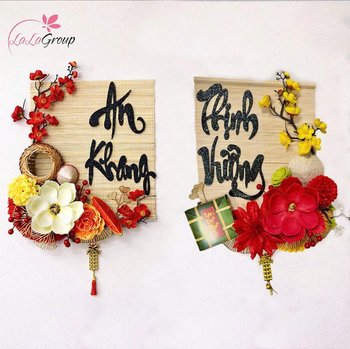 Mành tre 40cm trang trí tết an khang phúc lộc