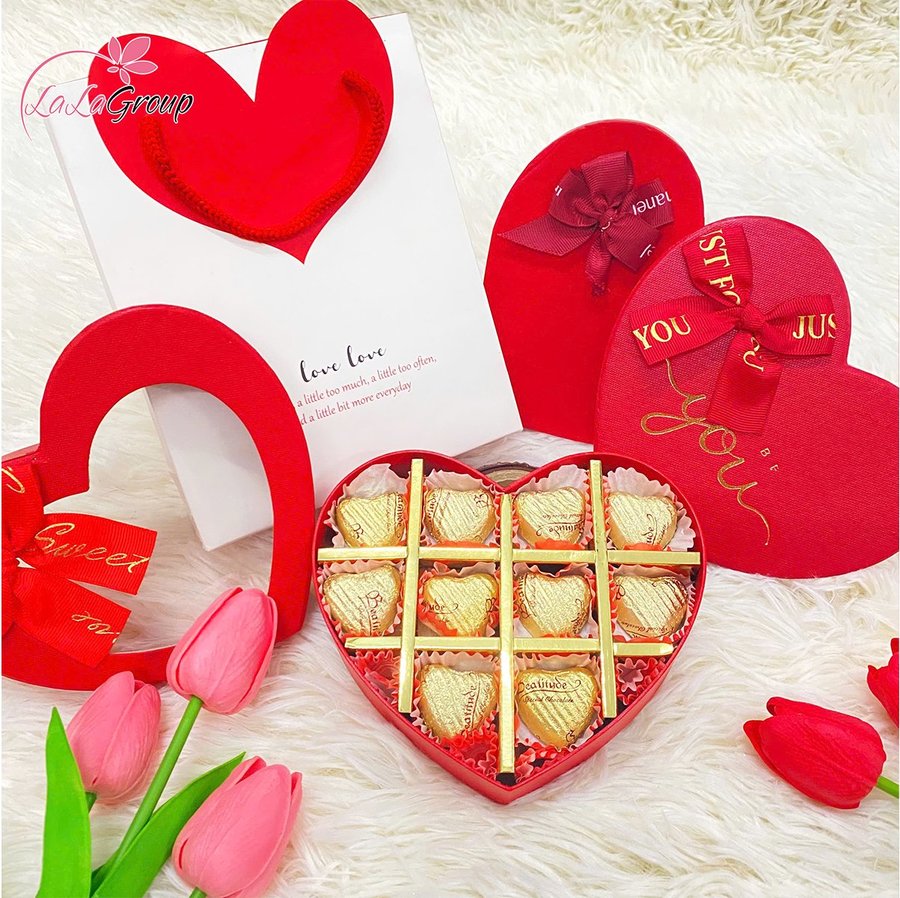 Hộp 10 Viên Socola Beatitude Trái Tim Vàng