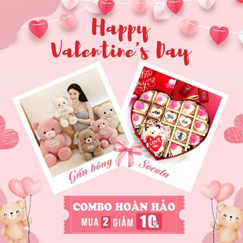 Set quà tặng gấu bông 95cm và socola ngọt ngào