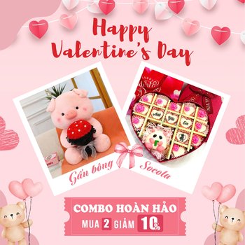 Set quà tặng gấu bông và socola ngọt ngào