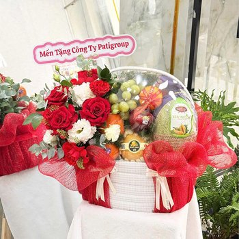 Giỏ Trái Cây Tone Đỏ Nổi Bật