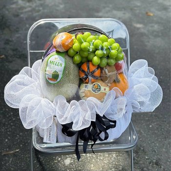 Giỏ Trái Cây Cao Cấp Lưới Trắng Tinh Tế