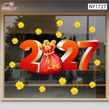 Decal Trang Trí Tết Đinh Mùi Tài Lộc 2027