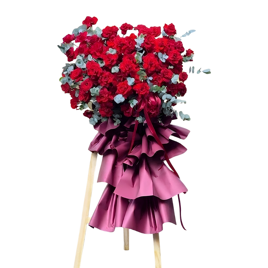 Kệ Hoa Khai Trương Đỏ Cát Tường