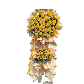 Kệ Hoa Hướng Dương Khai Trương 2 Tầng Thịnh Vượng