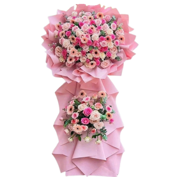 Hoa Khai Trương Mix Hồng Trắng Sung Túc