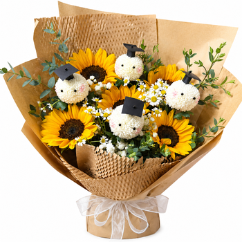 Bó Hoa Hướng Dương Mix Tú Cầu Xinh Xắn