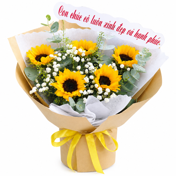 Bó Hoa Tươi Hướng Dương Mừng Tốt Nghiệp