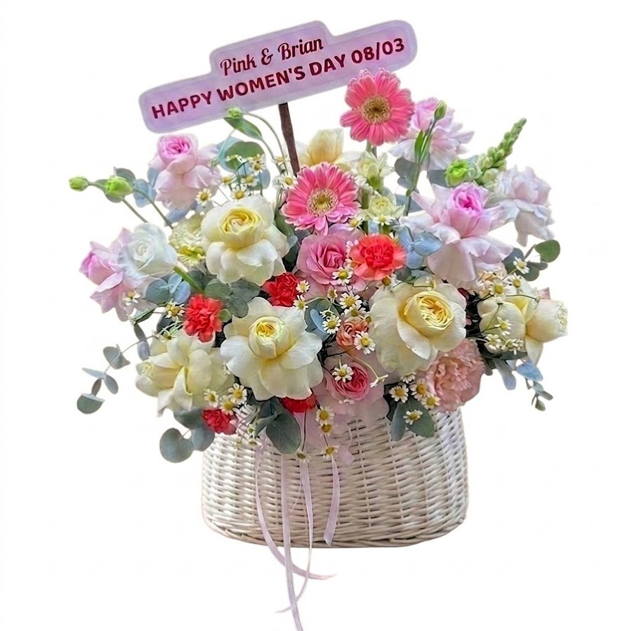 Giỏ Hoa Mây Mơ Mộng