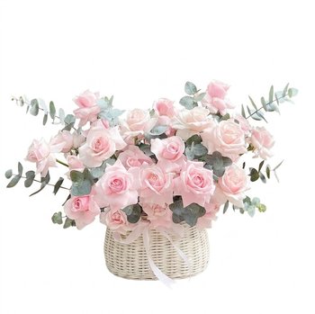 Giỏ Mây Đan Hoa Ohara Hồng Nhạt Kiêu Sa