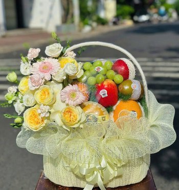 Giỏ Trái Cây Tone Vàng Kem Tựa Giọt Nắng Ban Mai