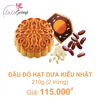 (DD2) Bánh Trung Thu Kido Đậu Đỏ Hạt Dưa Kiểu Nhật 2 Trứng 210g