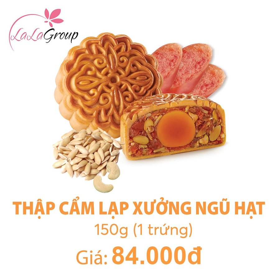 (NH1) Bánh Trung Thu KIDO Thập Cẩm Lạp Xưởng Ngũ Hạt 1 Trứng 150g