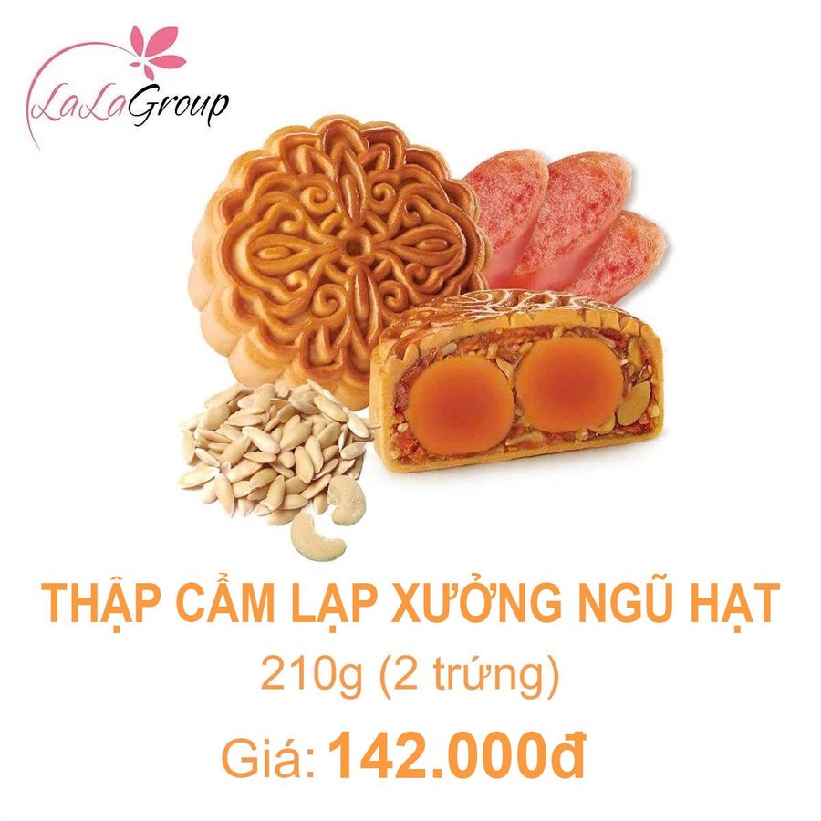 (NH2) Bánh Trung Thu KIDO Thập Cẩm Lạp Xưởng Ngũ Hạt 2 Trứng 210g