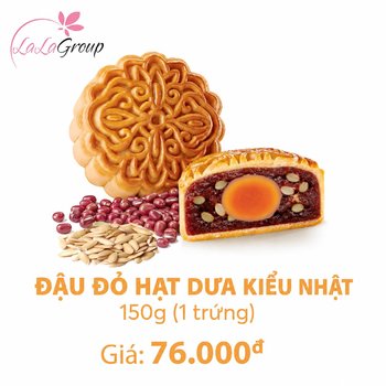 (DD1) Bánh Trung Thu Kido Đậu Đỏ Hạt Dưa Kiểu Nhật 1 Trứng 150g
