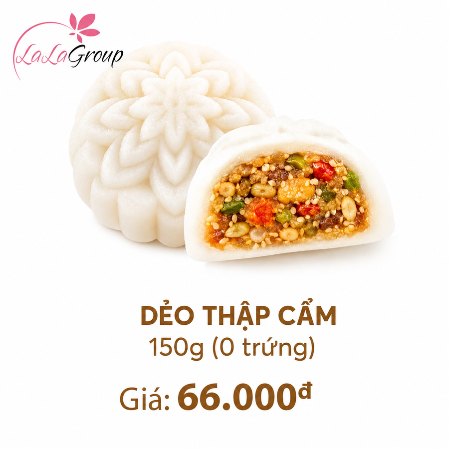 (DTC) Bánh Trung Thu Kido Dẻo Thập Cẩm 0 trứng 150gr