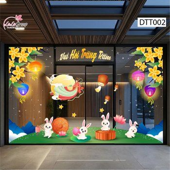 Combo Decal Trang Trí Trung Thu Vui Hội Trăng Rằm
