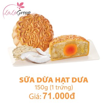 (SD1) Bánh Trung Thu Kido Sữa Dừa Hạt Dưa 1 Trứng 150g