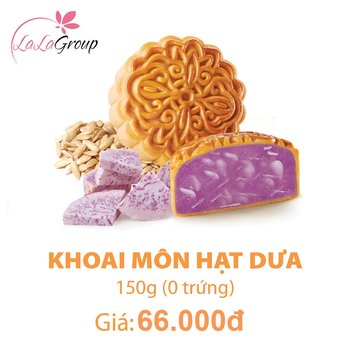 (KM0) Bánh Trung Thu Kido Khoai Môn Hạt Dưa 0 trứng 150g