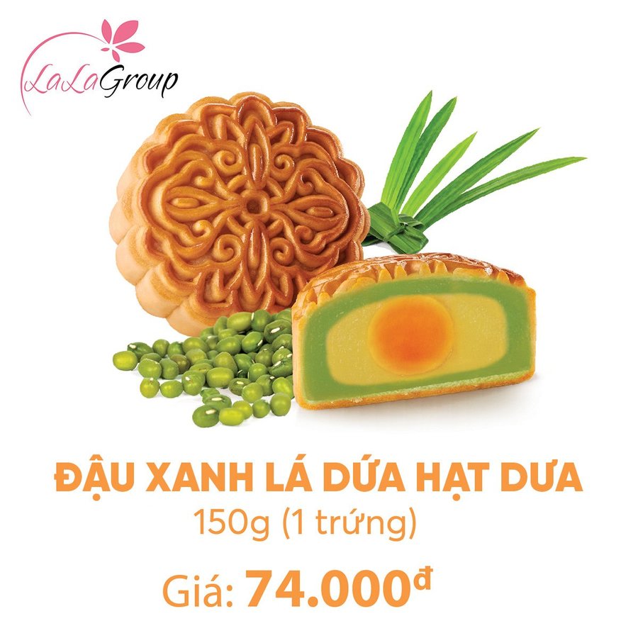 (DL1) Bánh Trung Thu Kido Đậu Xanh Lá Dứa Hạt Dưa 1 trứng 150g