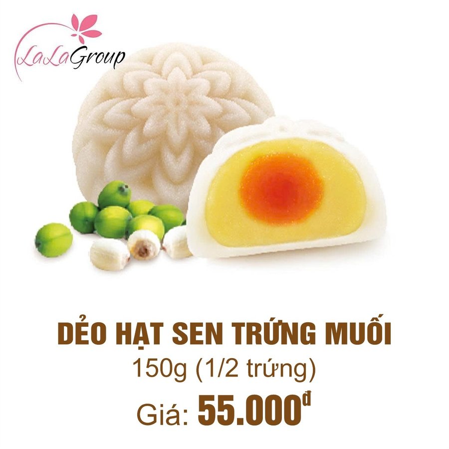 (DH1) Bánh Trung Thu Thọ Phát Dẻo Hạt Sen 1/2 Trứng Muối 150g