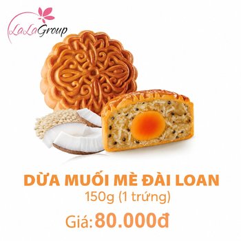 (DM1) Bánh Trung Thu Kido Dừa Muối Mè Đài Loan 1 Trứng 150g
