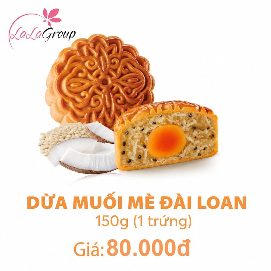(DM1) Bánh Trung Thu Kido Dừa Muối Mè Đài Loan 1 Trứng 150g