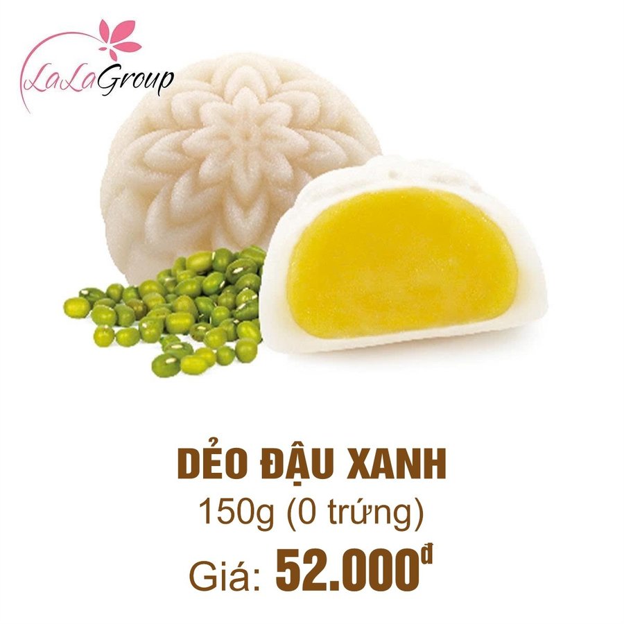 (DX0) Bánh Trung Thu Thọ Phát Dẻo Đậu Xanh 0 Trứng 150g