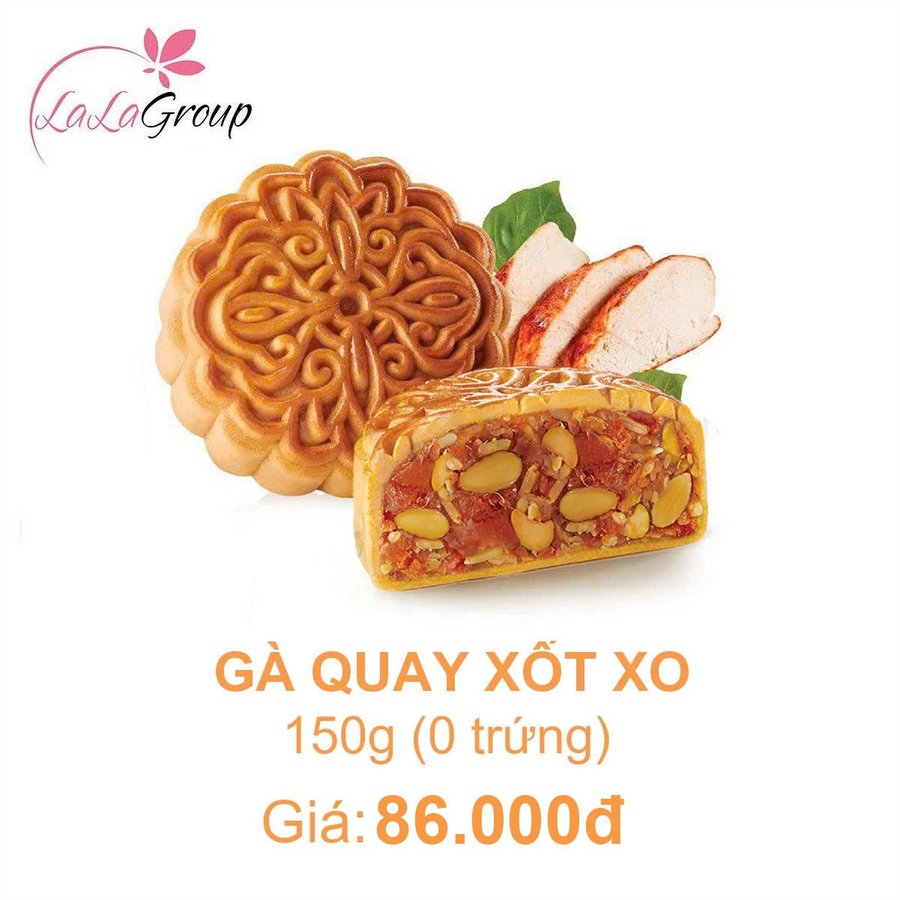 (GT0) Bánh Trung Thu KIDO Gà Quay Xốt XO 0 Trứng 150g