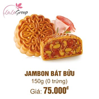 (TB0) Bánh Trung Thu Thọ Phát Jambon Bát Bửu 0 Trứng 150g