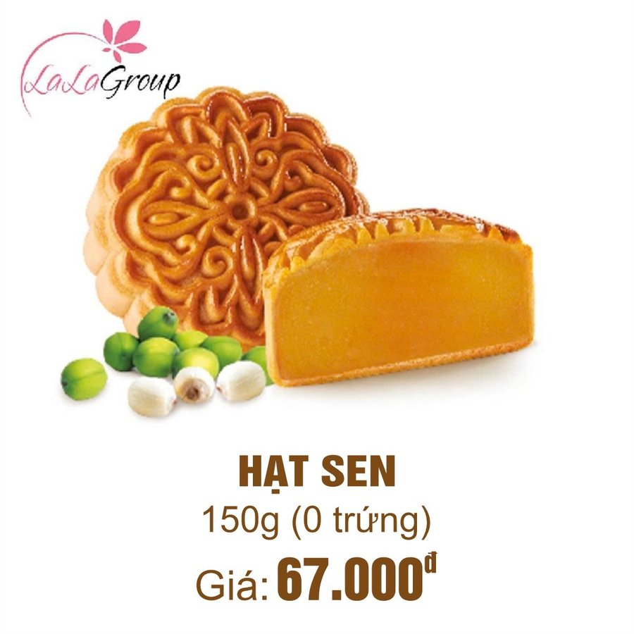 (TS0) Bánh Trung Thu Thọ Phát Hạt Sen 0 Trứng 150g
