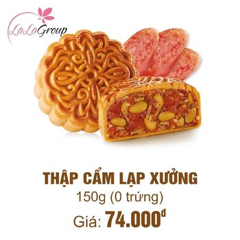 (TT0) Bánh Trung Thu Thọ Phát Thập Cẩm Lạp Xưởng 0 Trứng 150g
