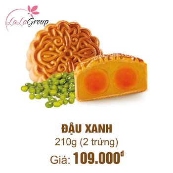 (TX2) Bánh Trung Thu Thọ Phát Đậu Xanh 2 Trứng 210g