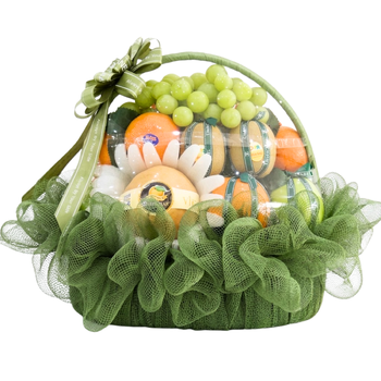 Giỏ Trái Cây Cao Cấp Xanh Lá Trân Quý