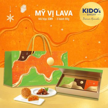 (CB9) Hộp 3 Bánh Trung Thu Kido Mỹ Vị LAVA