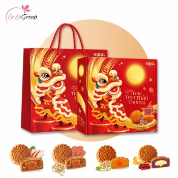 Hộp 4 Bánh Trung Thu Kido An Lạc (HỘP ĐỎ)
