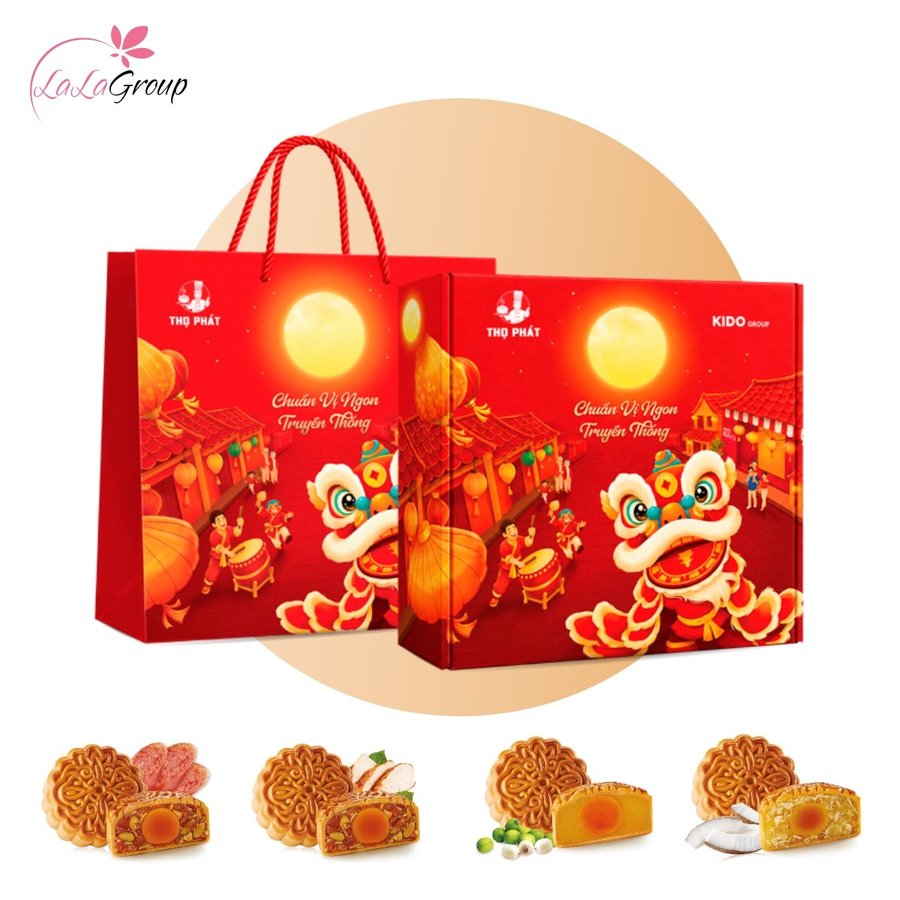 Hộp 4 Bánh Trung Thu Thọ Phát Tài Lộc