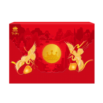(HKD) Bánh Trung Thu Kinh Đô Trăng Vàng Hoàng Kim Vinh Hiển Đỏ Thượng Hạng - Hộp 4 Bánh 160g